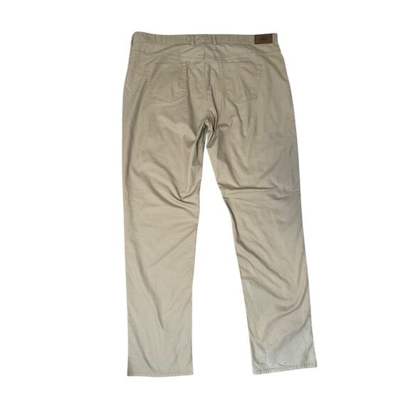 Peter Millar Pants Khaki Flat Front Twill Trousers Golf Preppy Chinos 42x33 - Picture 4 of 7
